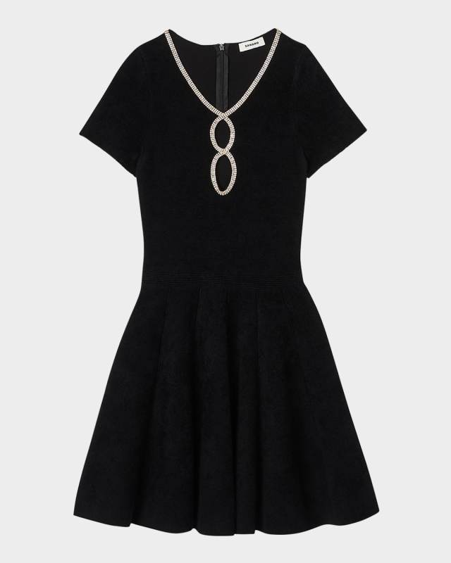 Megane Embellished Mini Dress